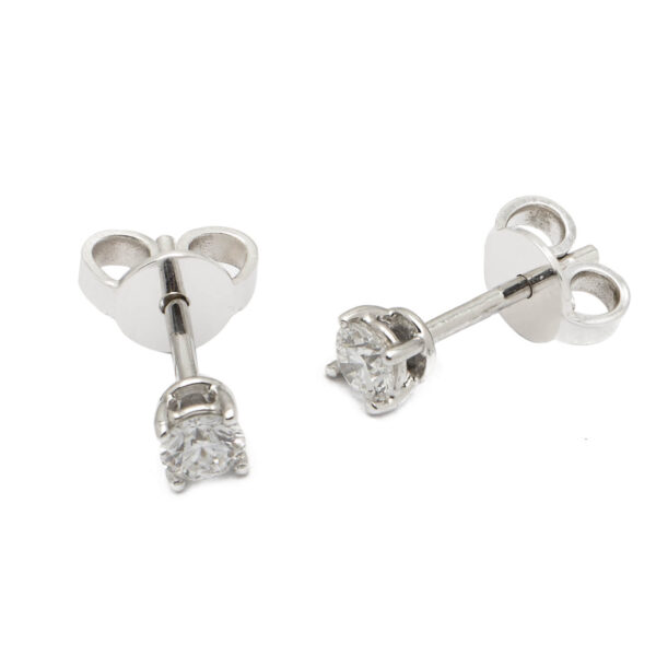 Orecchini Bliss punto luce in oro bianco e diamanti 0,20ct