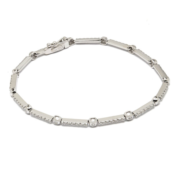 Bracciale Tennis in oro bianco e diamanti 0,52ct tot