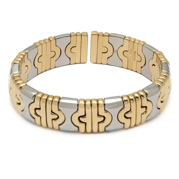 Bracciale Bulgari Parentesi in acciaio e oro 18kt