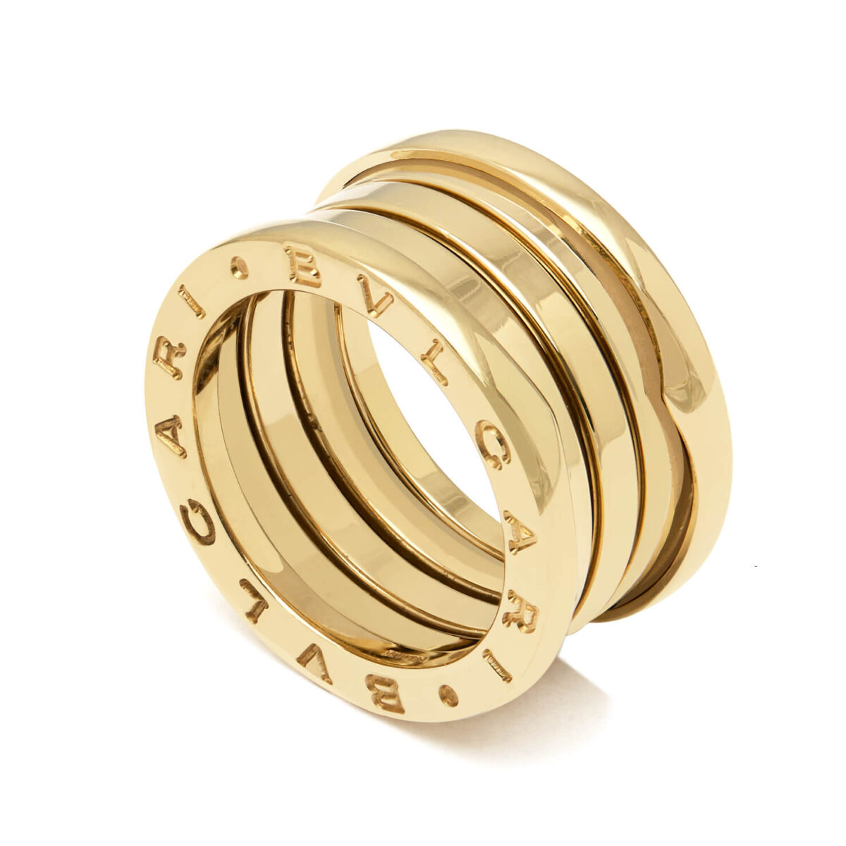 Anello Bulgari Bzero 4 fasce in oro giallo