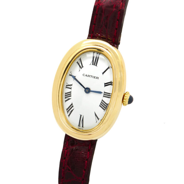 Cartier Baignoire Manual yellow gold Paris dial ref 78094