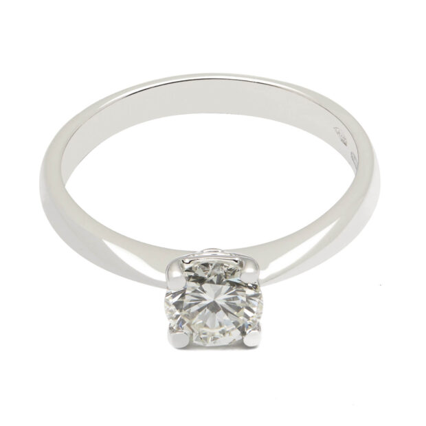 Anello solitario con diamante 0,64ct certificato IGI