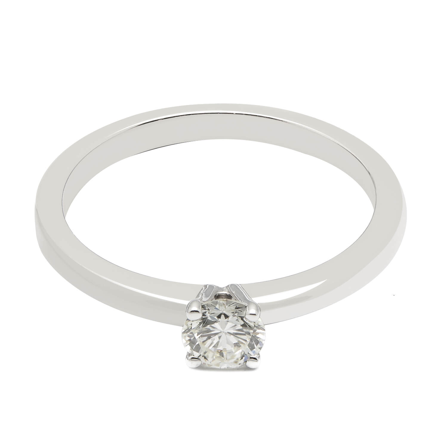 Anello solitario con diamante 0,35ct certificato IGI