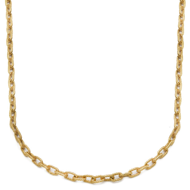 Collana Marchisio Napoleone con maglia intrecciata in oro giallo 18kt