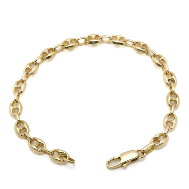 Bracciale maglia marinara in oro giallo 18kt
