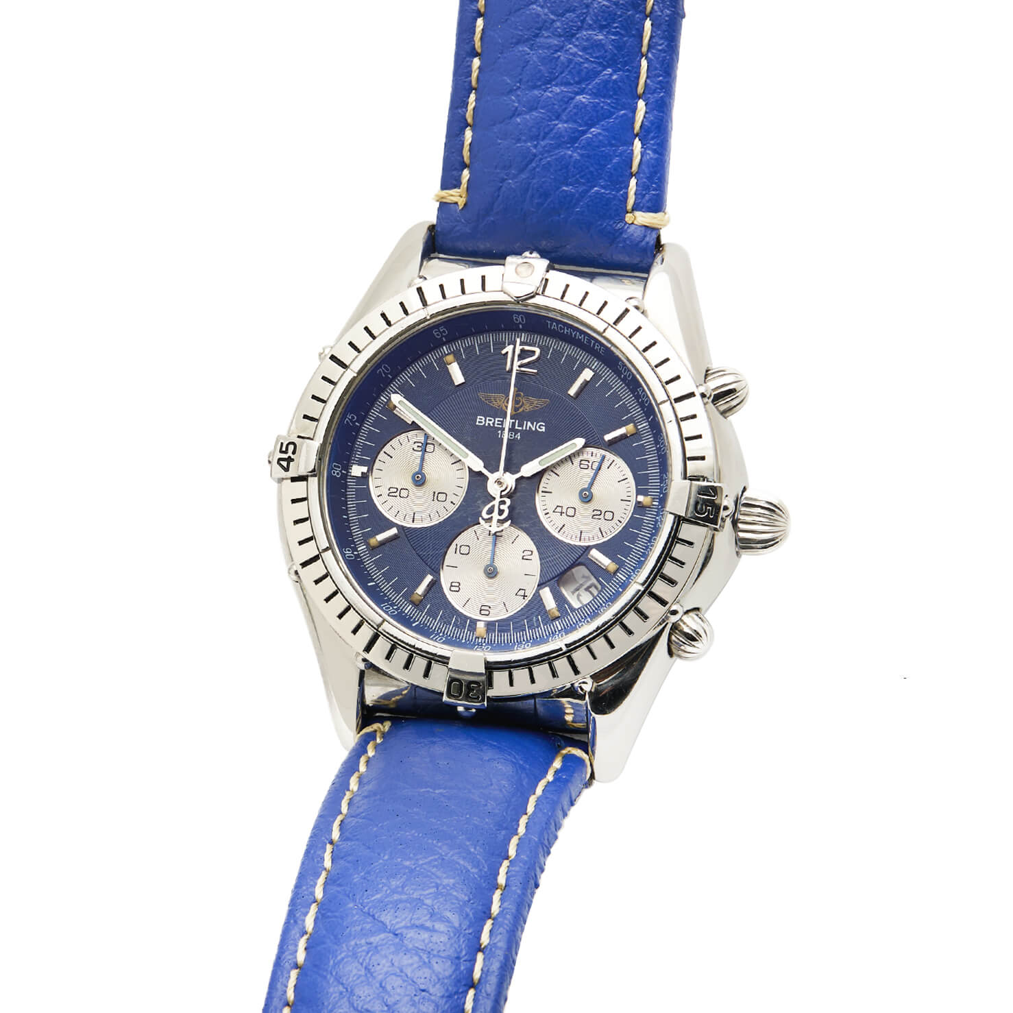 Breitling Chrono Cockpit Automatic blu dial ref A30012 fullset