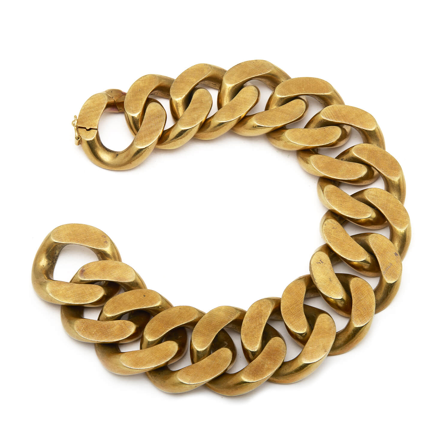 Bracciale Weingrill groumette in oro giallo satinato e lucido