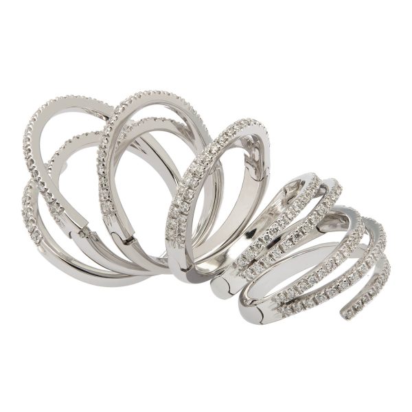 Anello Fascia in oro bianco e diamanti