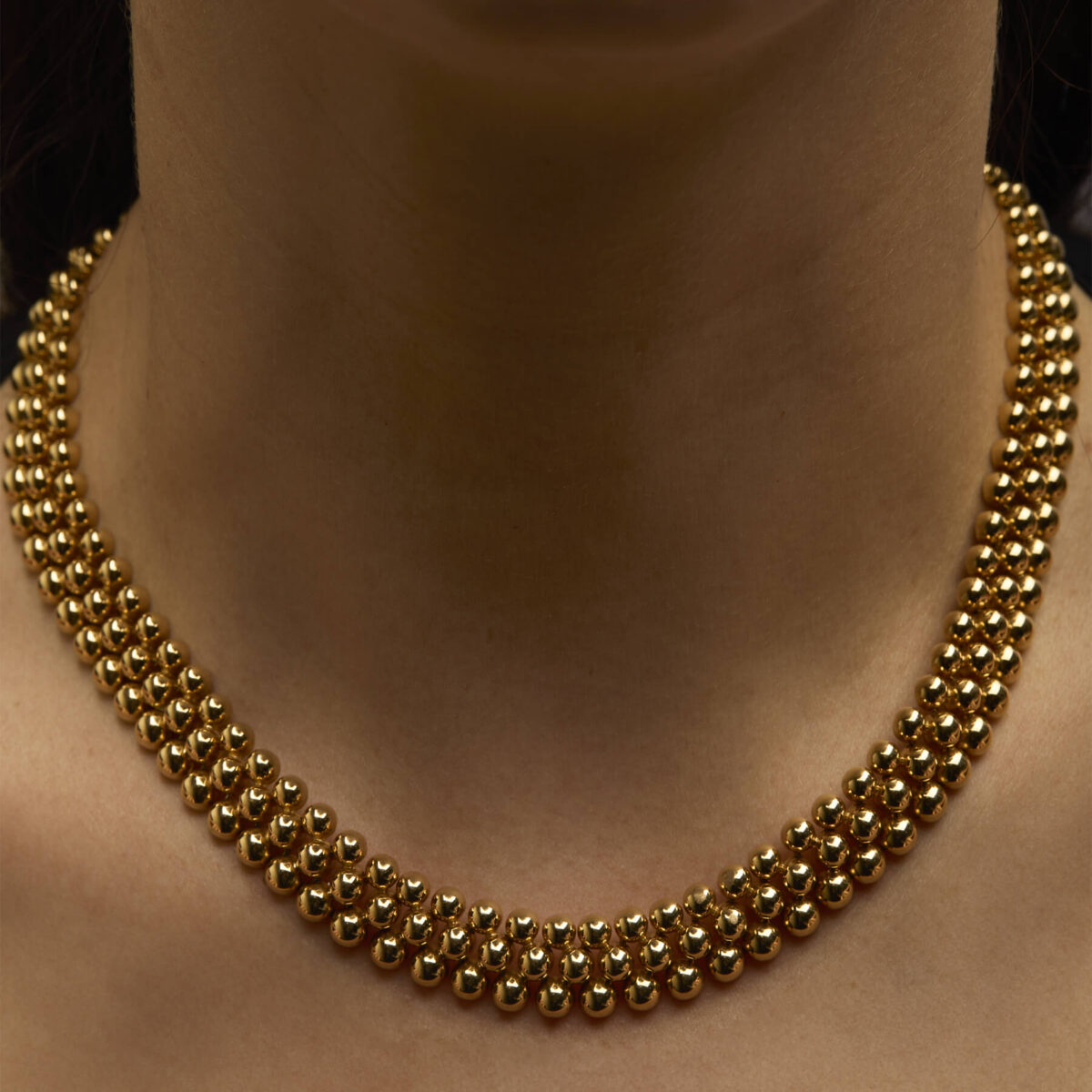 Girocollo balls in oro giallo 18kt