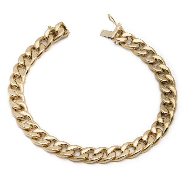 Bracciale maglia groumette in oro giallo 18kt