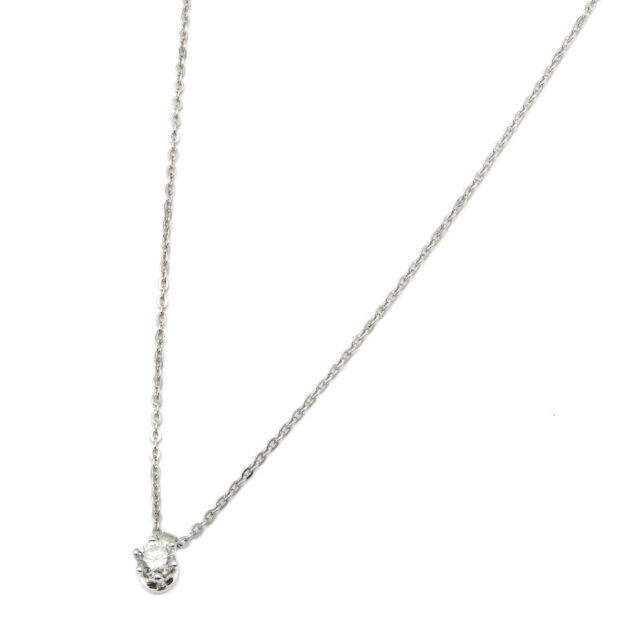 Catenina punto luce Salvini in oro bianco e diamante 0,15ct