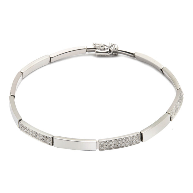 Bracciale in oro bianco e diamanti