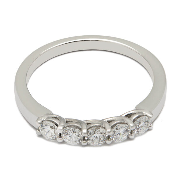 Anello veretta con diamanti 0,50ct