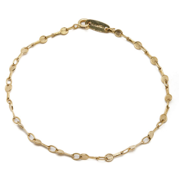 Bracciale con elementi racchetta da tennis in oro giallo 18kt