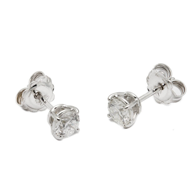 Orecchini punto luce a filo con diamanti 0,92ct tot