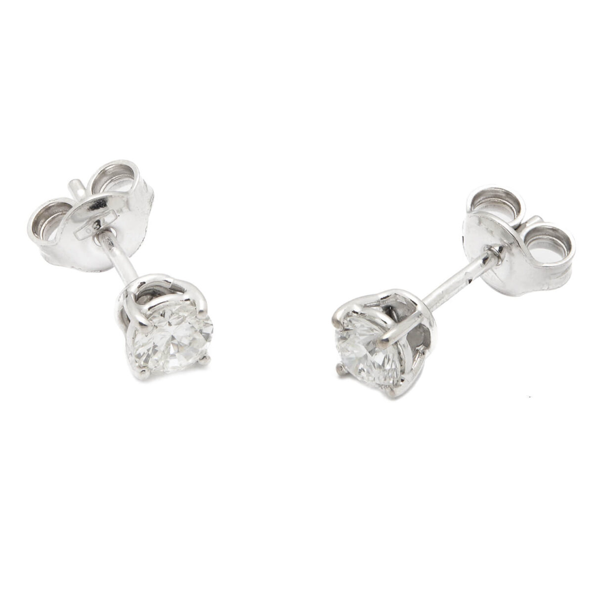 Orecchini punto luce a filo con diamanti 0,57ct