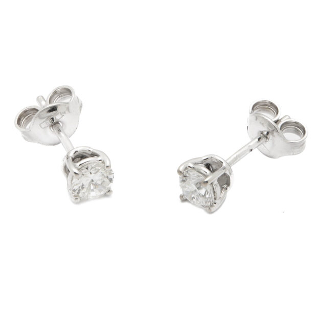 Orecchini punto luce a filo con diamanti 0,57ct