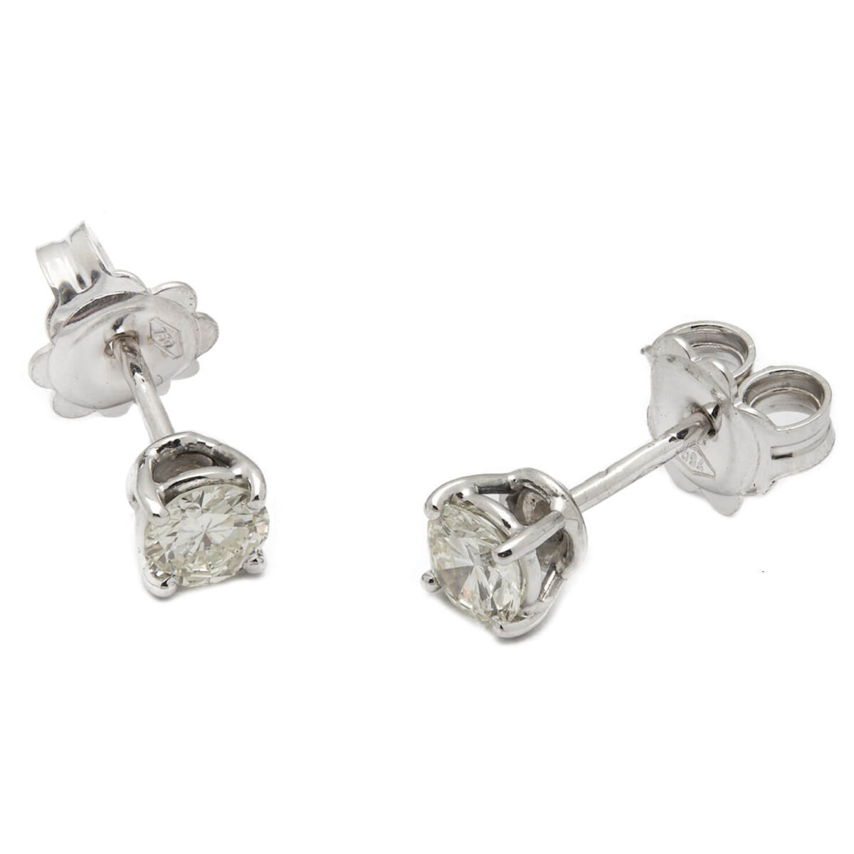 Orecchini punto luce a filo con diamanti 0,66ct
