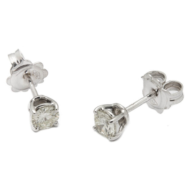 Orecchini punto luce a filo con diamanti 0,66ct