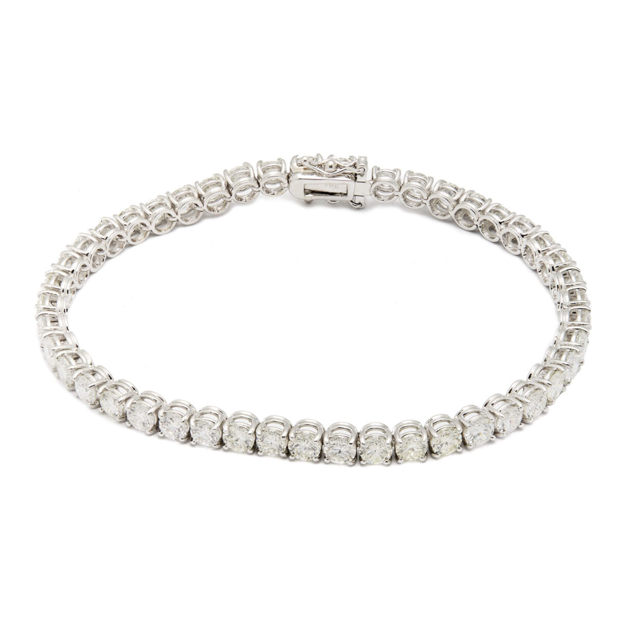 Bracciale tennis in oro bianco e diamanti 9ct
