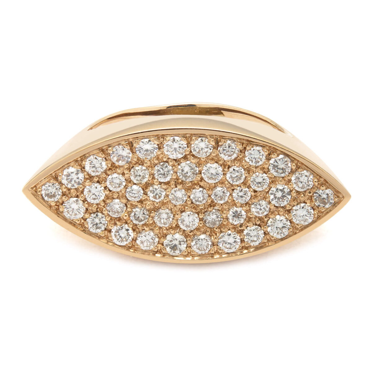 Anello occhio in oro rosa e diamanti