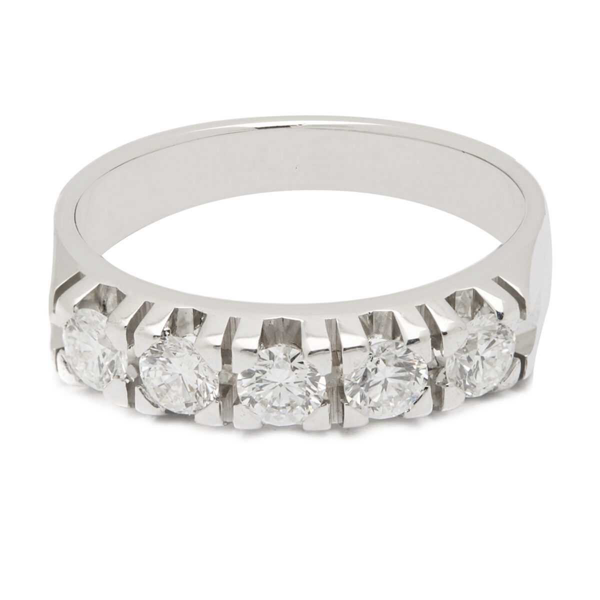 Anello veretta con diamanti 0,45ct