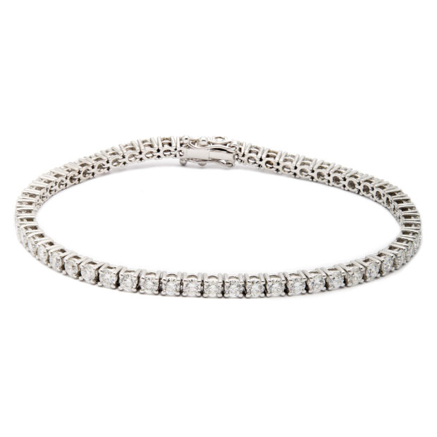 Bracciale tennis griffe con diamanti 4,48ct