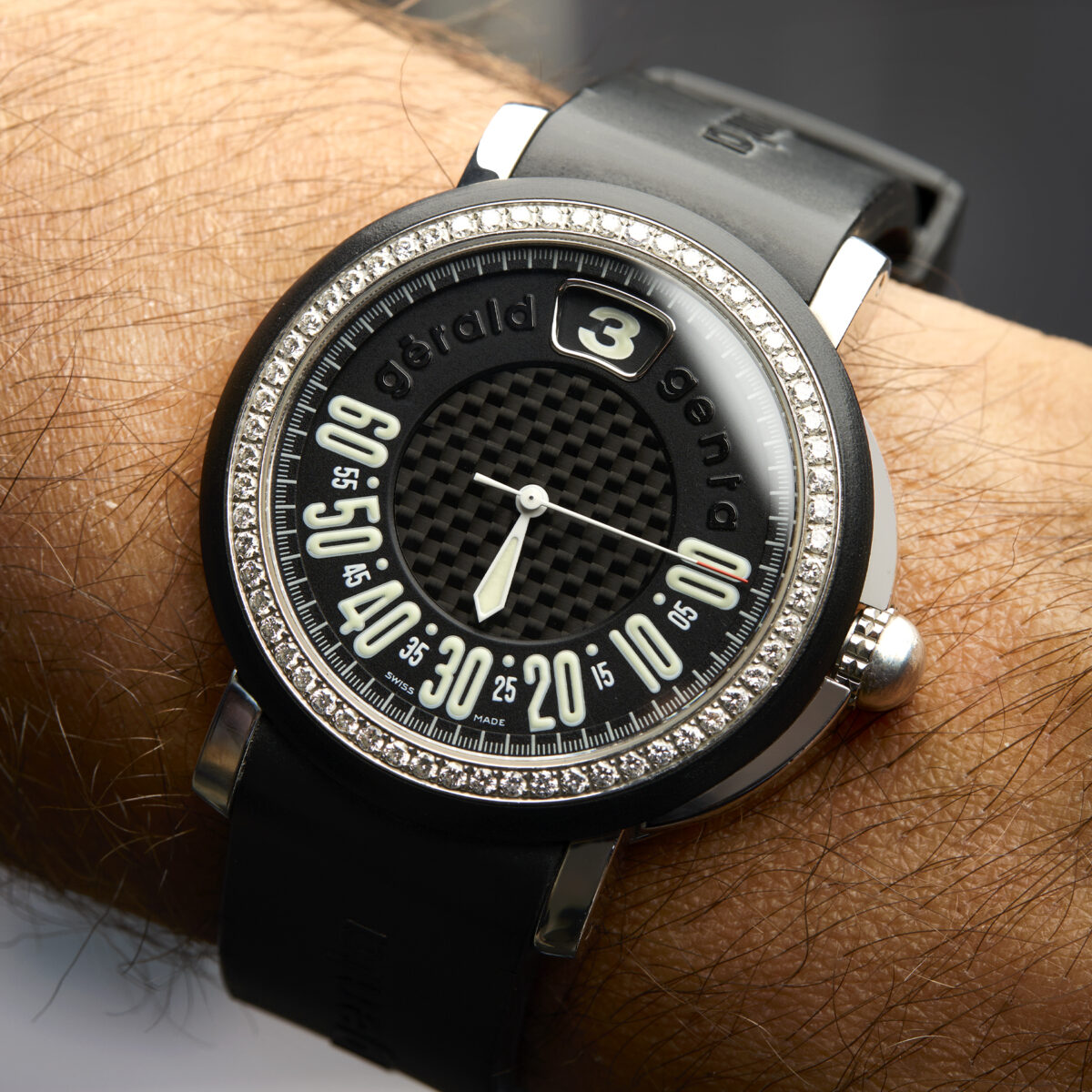 Gerald Genta Retro Sport Jumping Hour Diamond Ref RSP.X.10