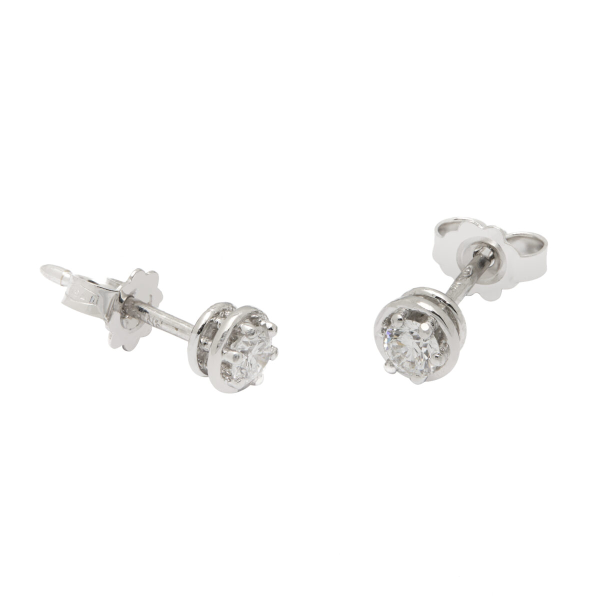 Orecchini punto luce con diamanti 0,24ct