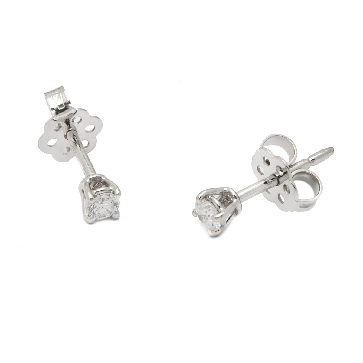 Orecchini punto luce con diamanti 0,16ct