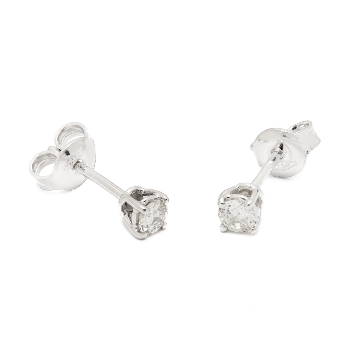 Orecchini punto luce a filo con diamanti 0,26ct