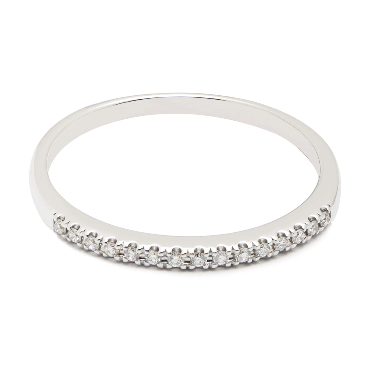Anello veretta con diamantini