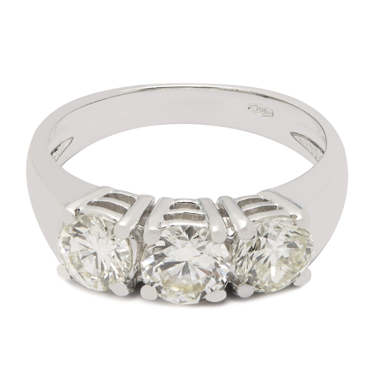 Anello trilogy in oro bianco e diamanti 1,15ct