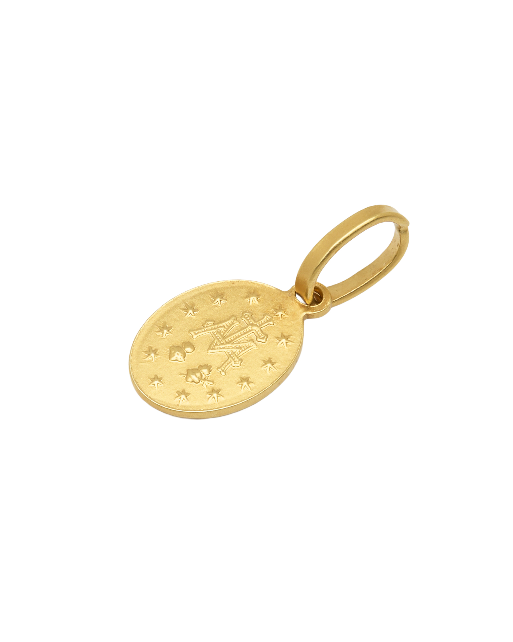 Ciondolo mini madonna di lourdes in oro giallo 18 kt-2