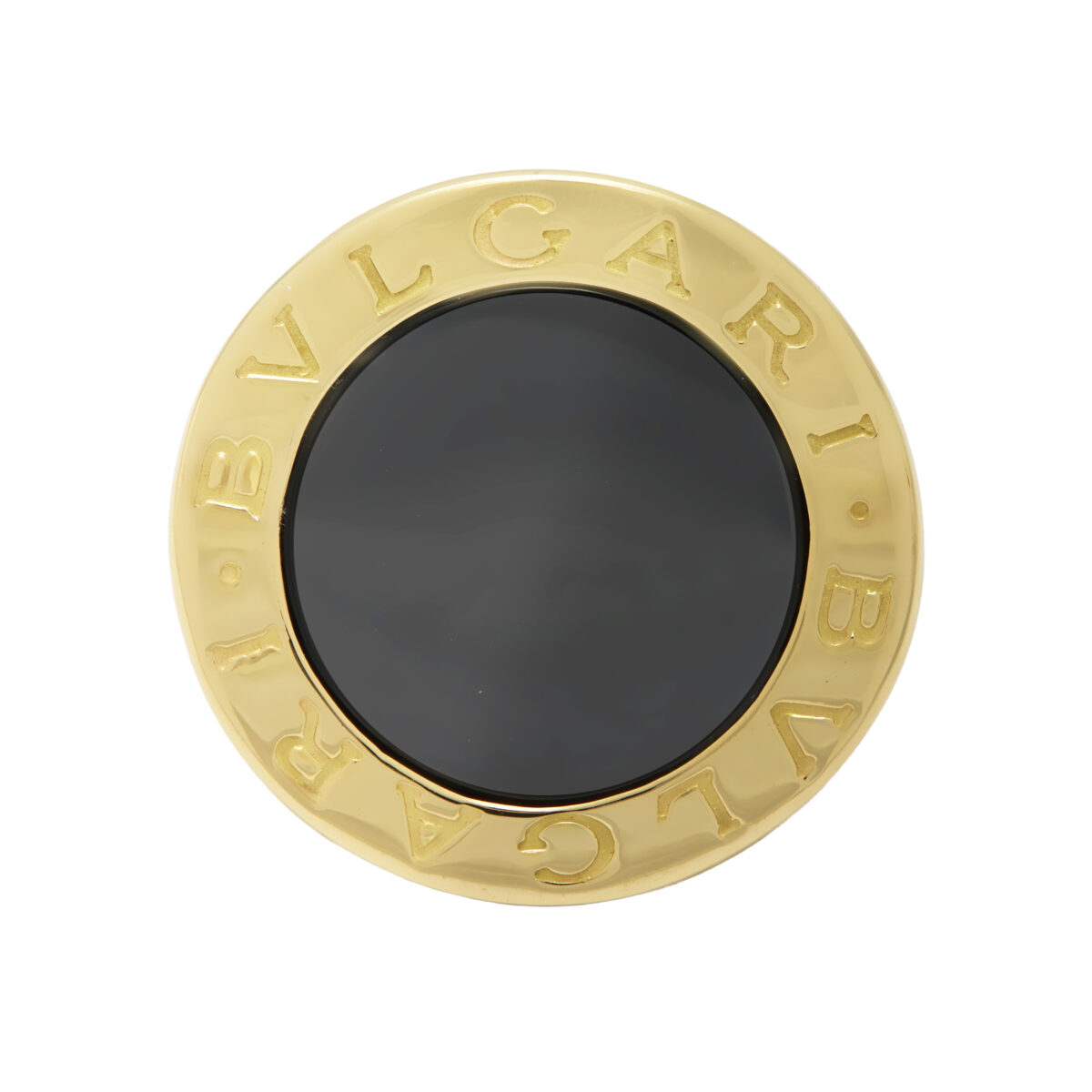 Anello bulgari bulgari in oro giallo e onice