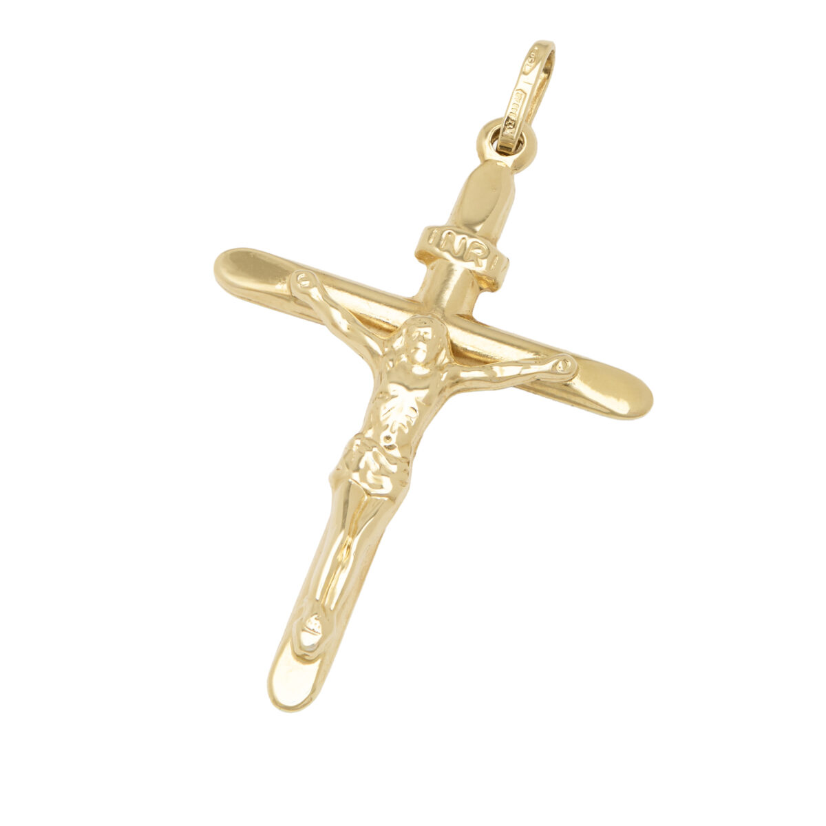 Ciondolo crocifisso in oro giallo 18 kt-1
