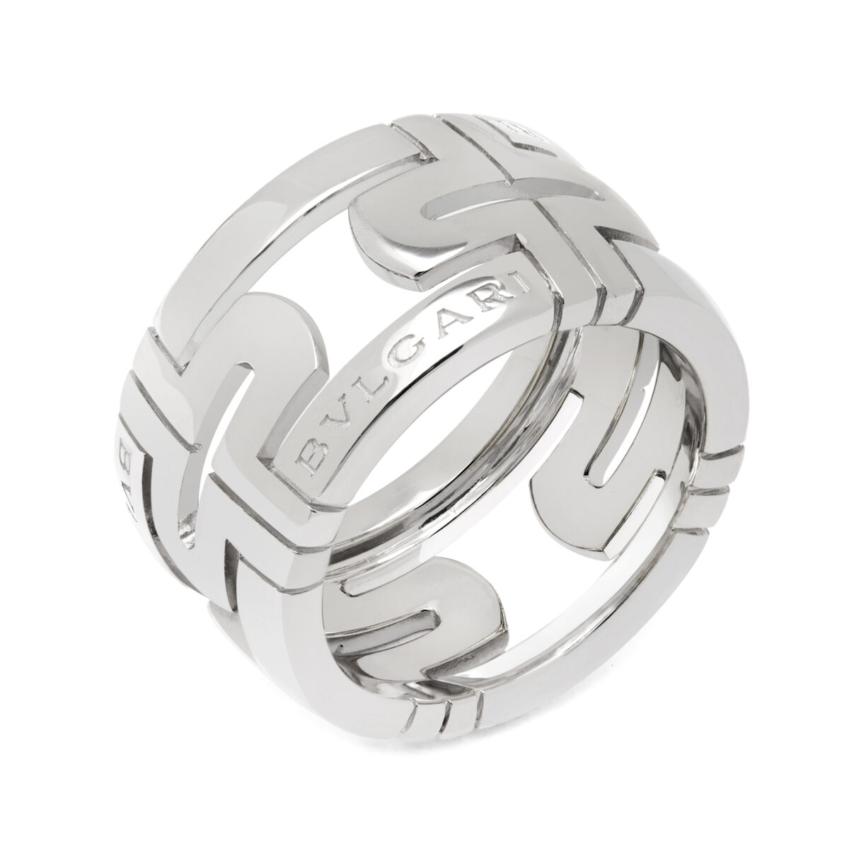 Anello bulgari parentesi in oro bianco 18 kt