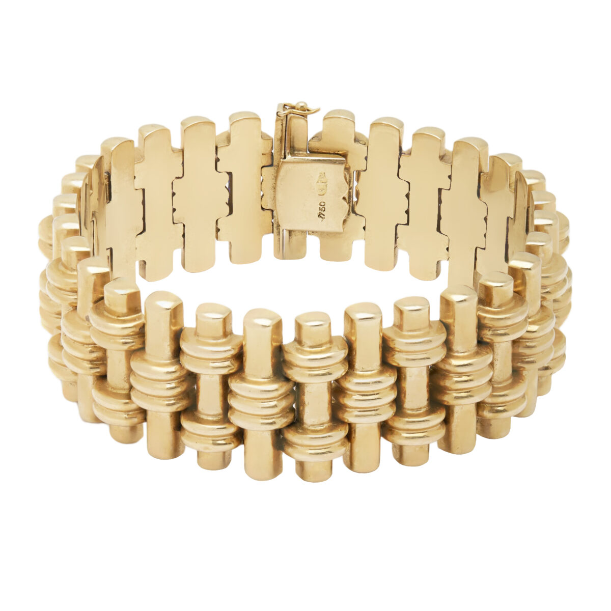 Bracciale Castellarin Bruno con bolli fascio oro rosso 18 kt