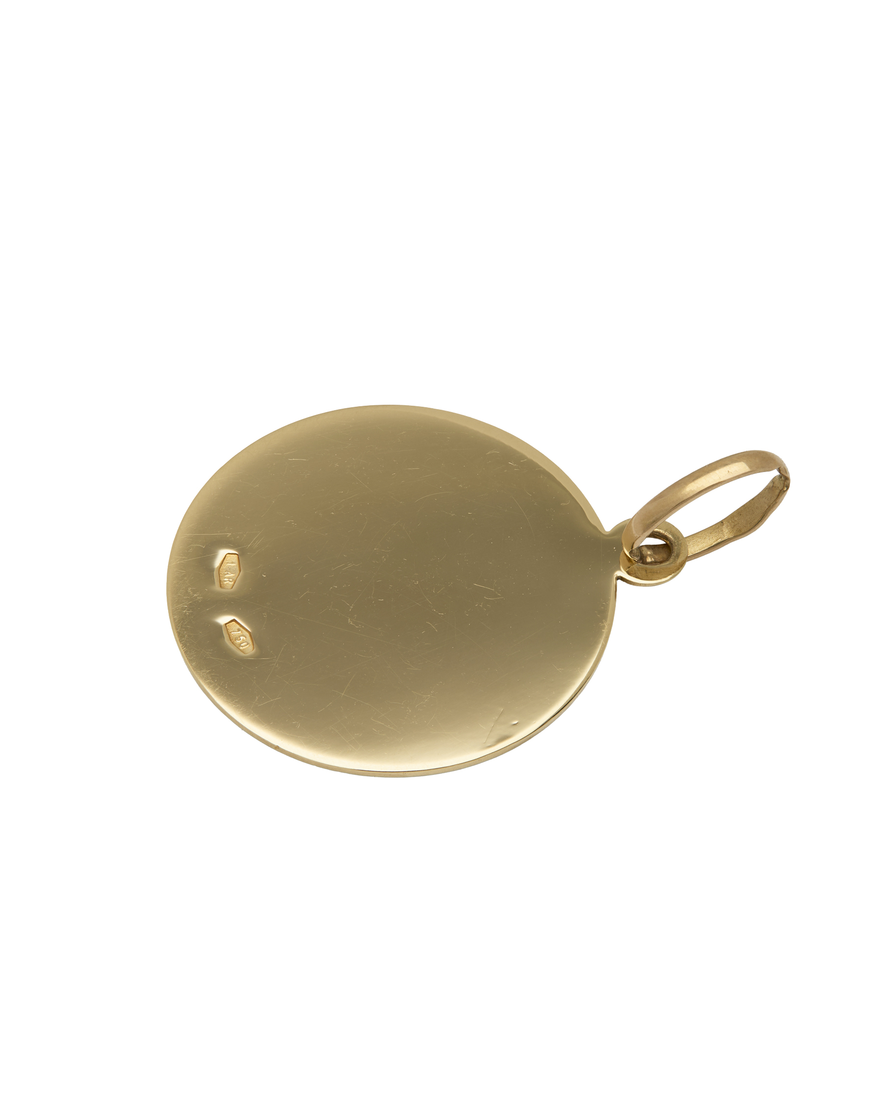 Ciondolo santa rita in oro giallo 18 kt-2