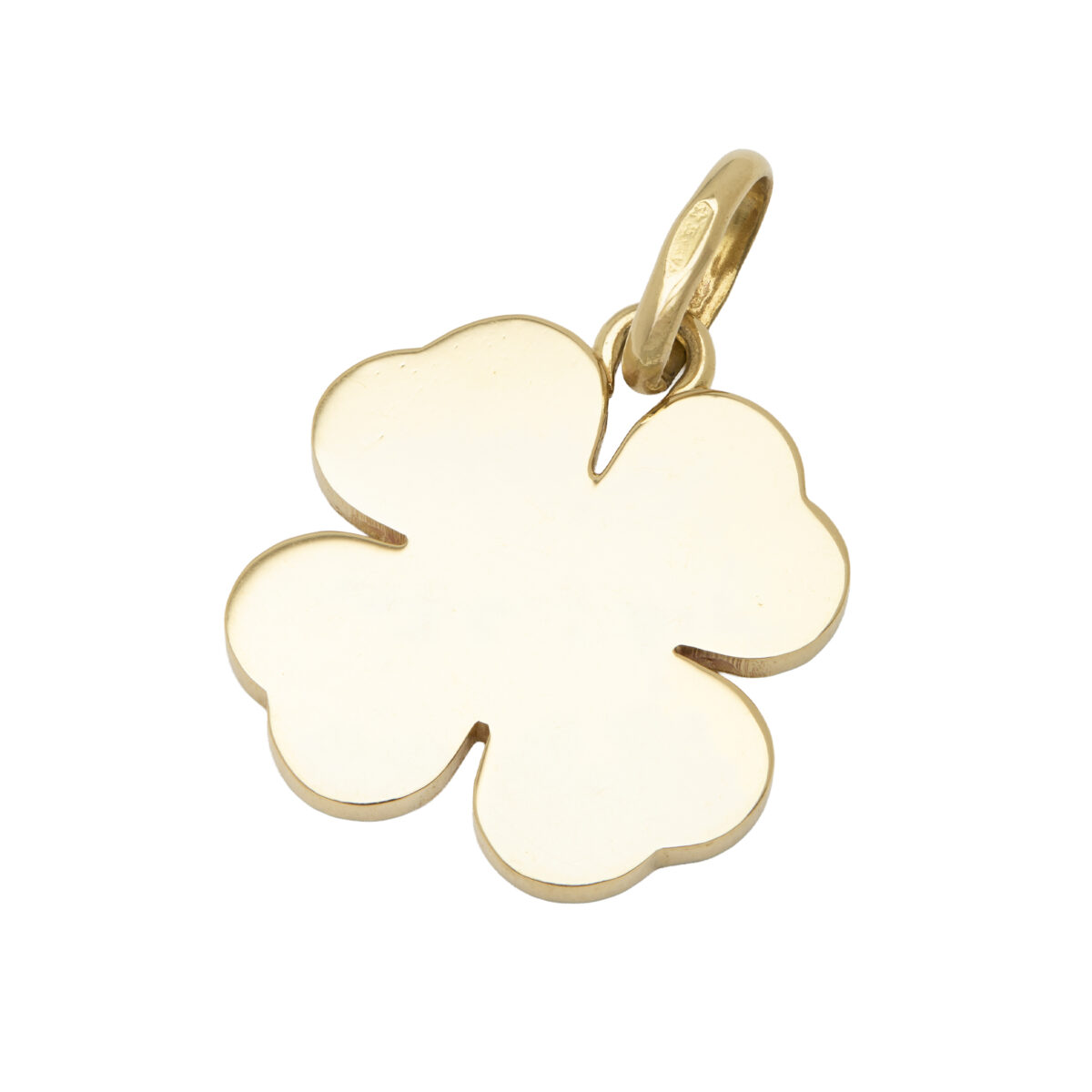 Ciondolo quadrifoglio in oro giallo 18 kt-1