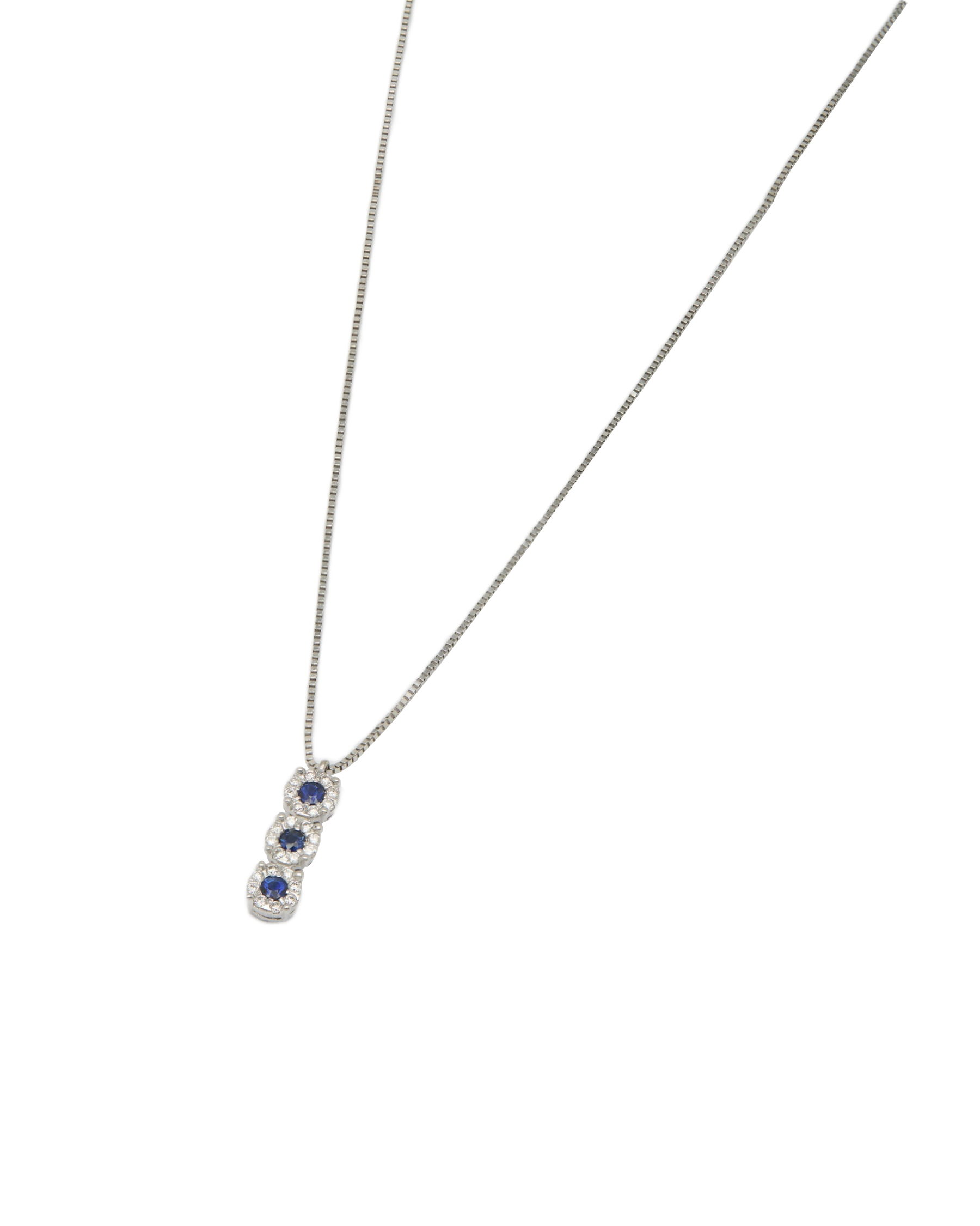 Collana puntoluce trilogy con zaffiri e diamanti-1