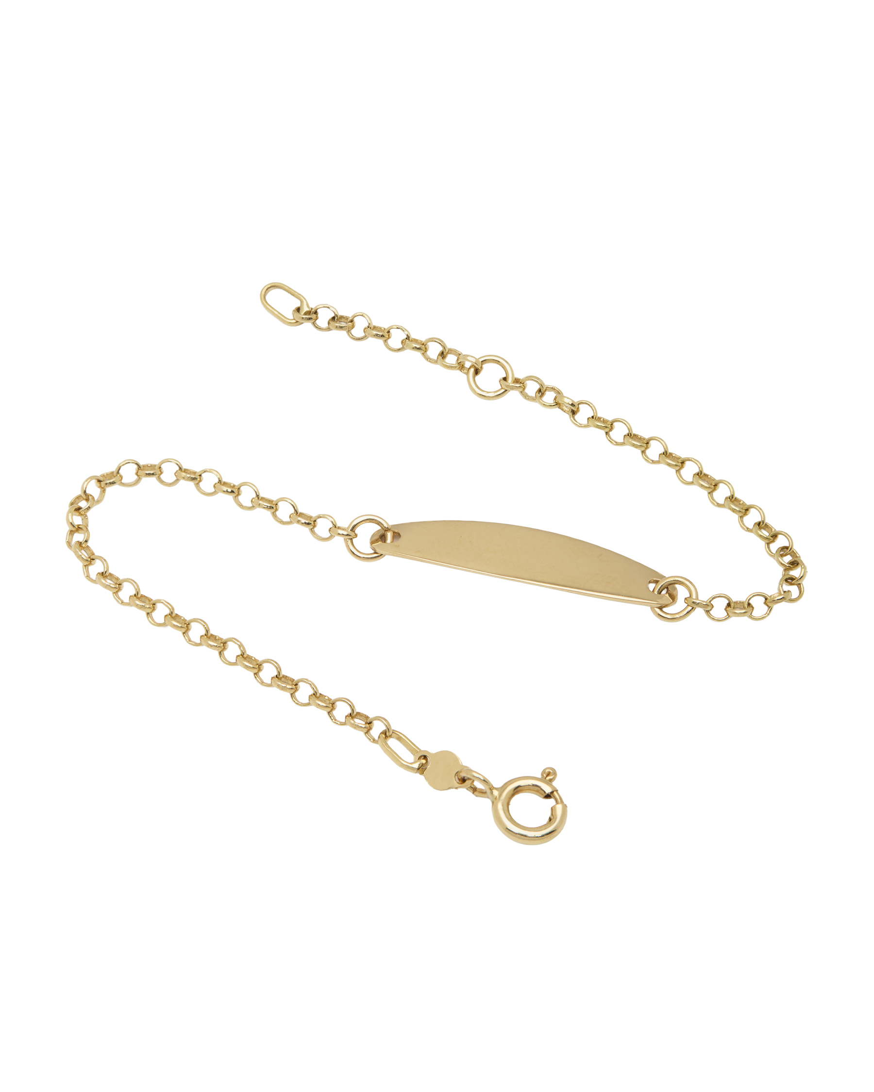 Cavigliera Oro Giallo 14 Carati Bestgoldshop, Modello A Barra Attorcigliata, Nuovo Con Etichette