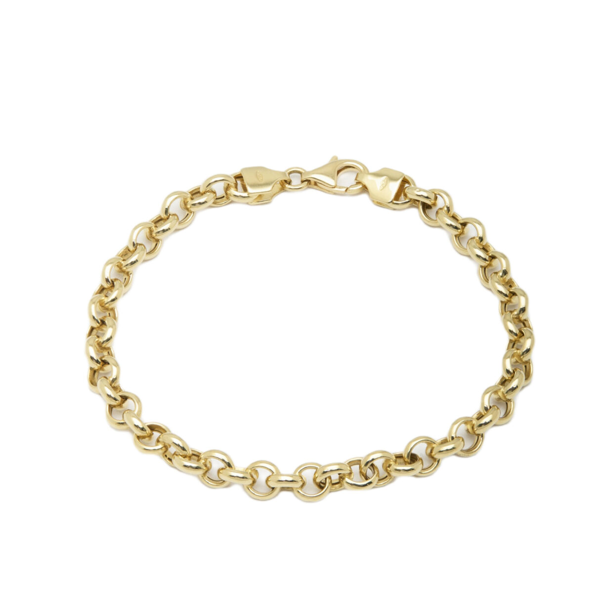 BRACCIALE ORO GIALLO 18 KT MAGLIA ROLO' MEDIA-1