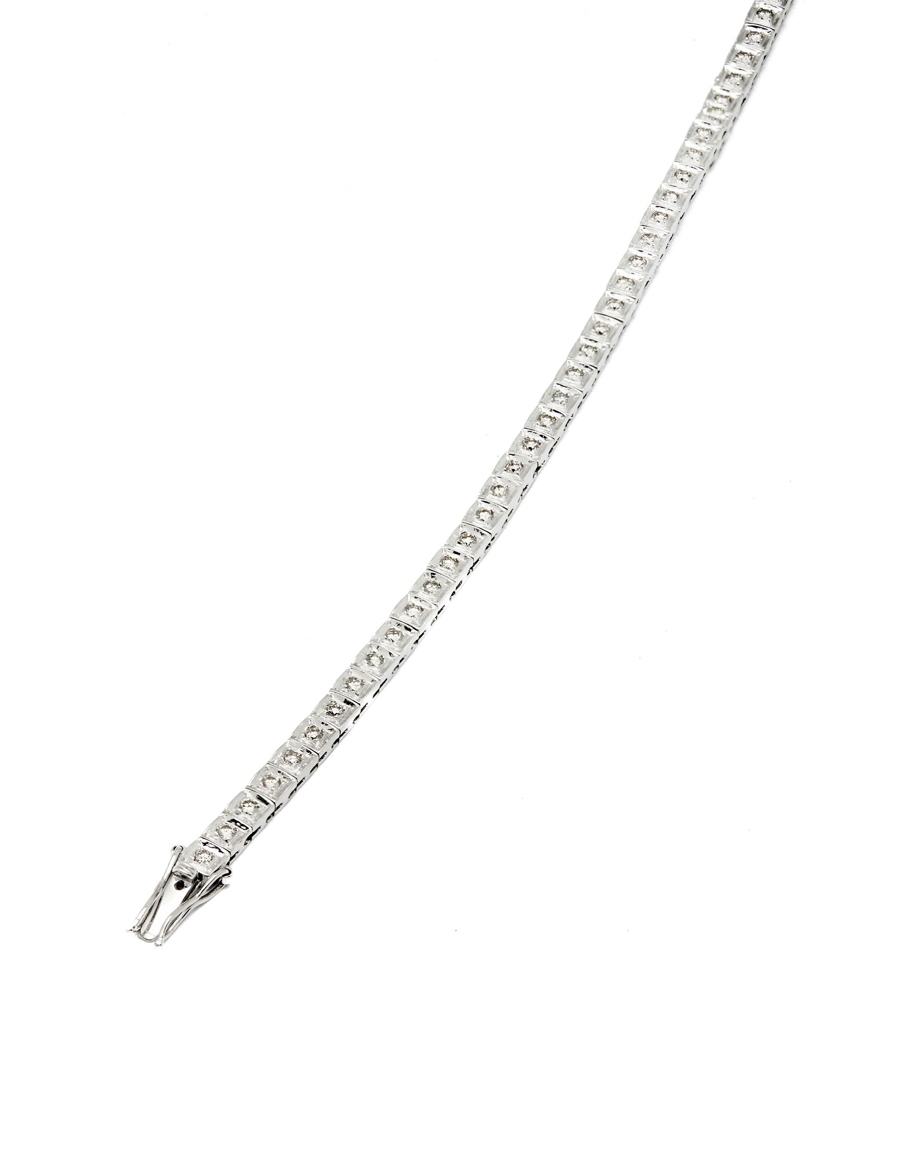 bracciale tennis in oro bianco con diamanti light brown (2)