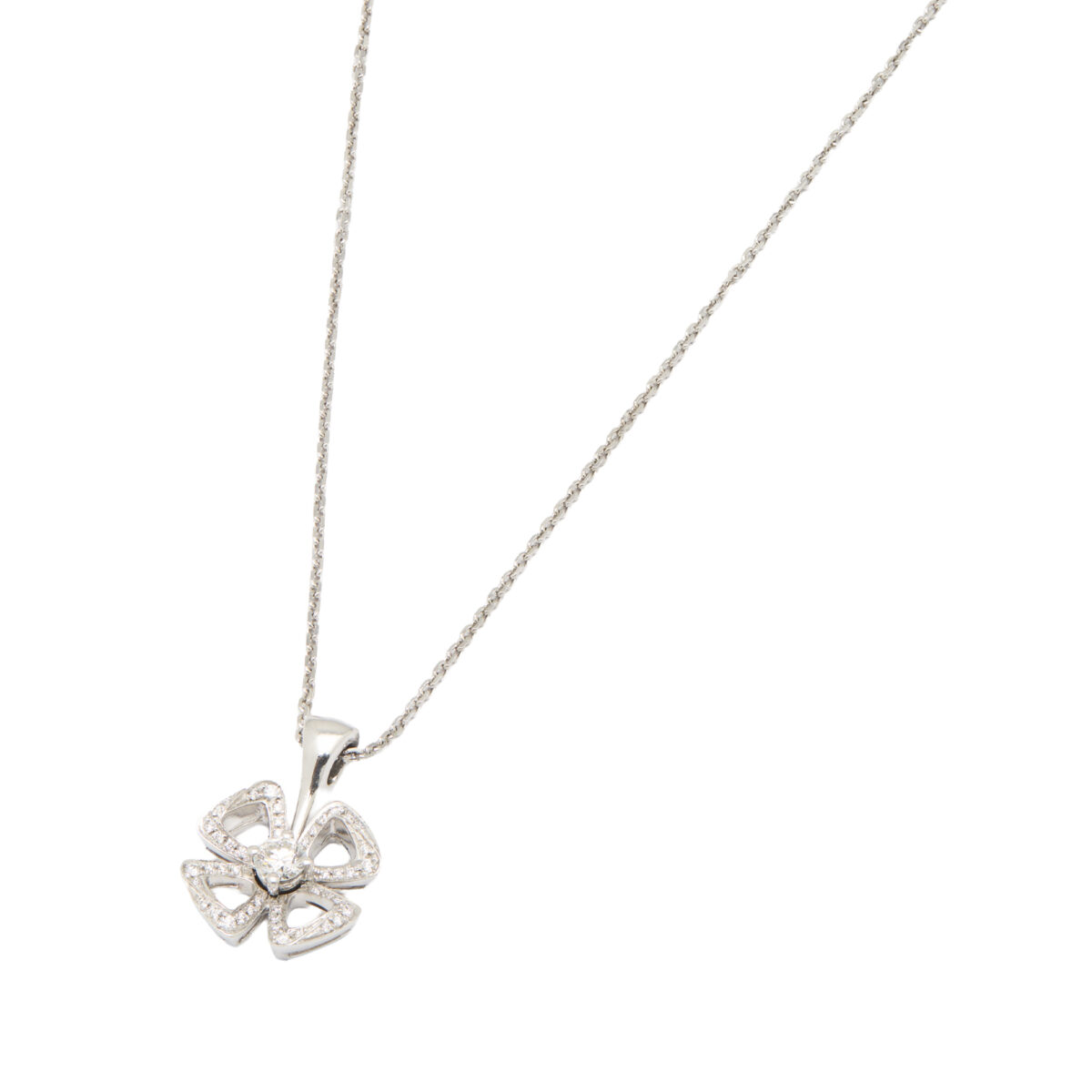 Collana bulgari fiorever in oro bianco e diamanti-1