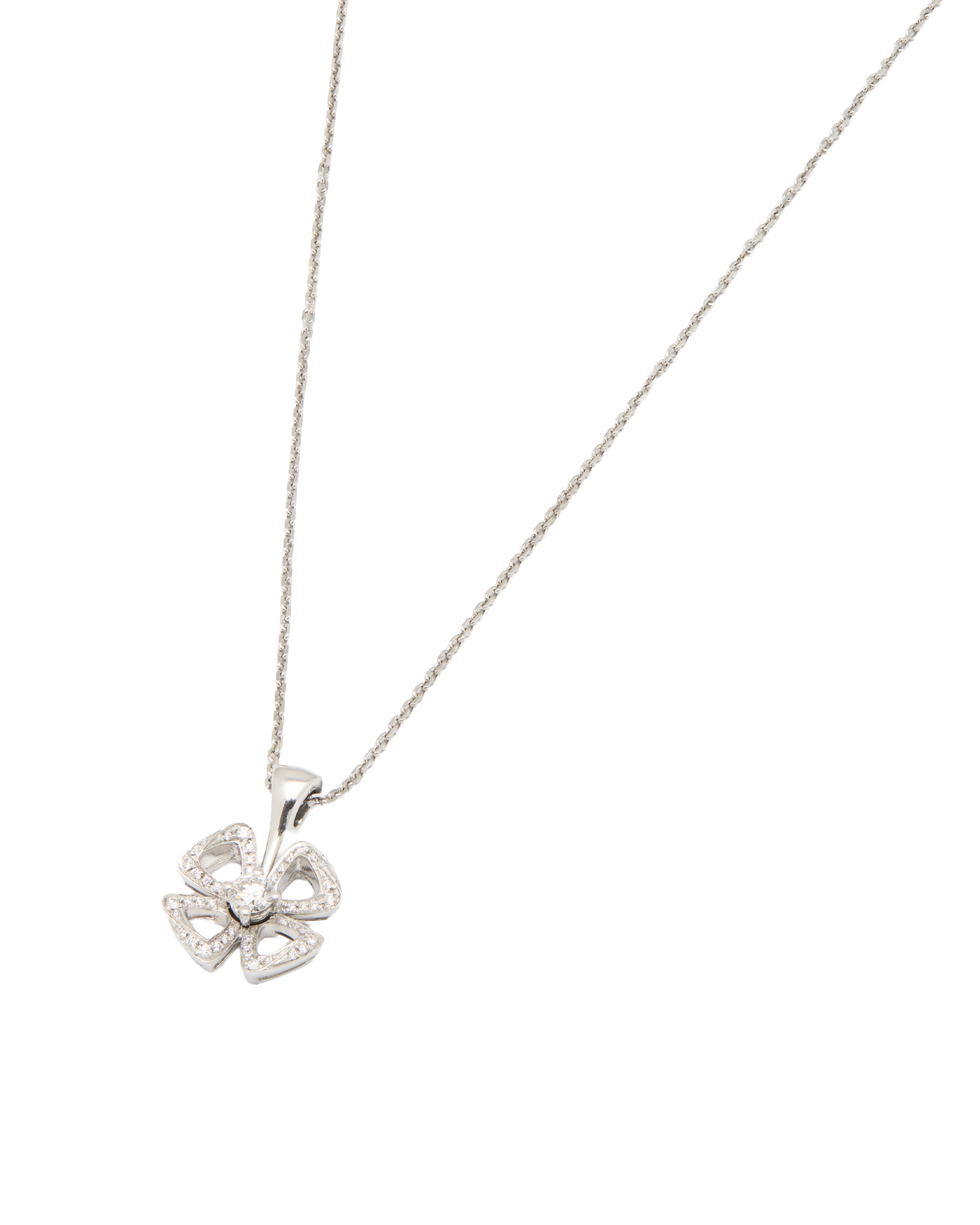 Collana bulgari fiorever in oro bianco e diamanti-1