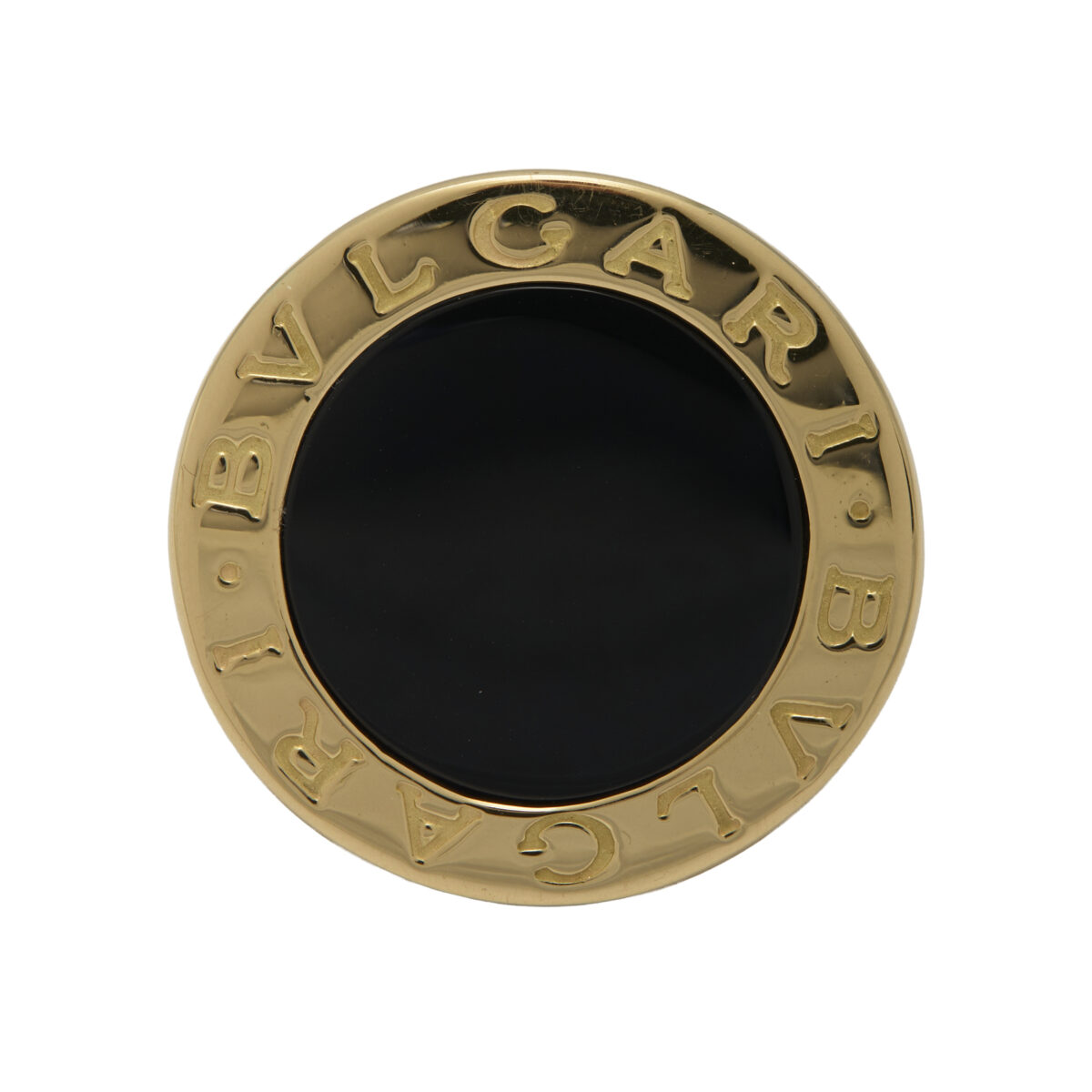 Anello bulgari bulgari in oro giallo e onice-1