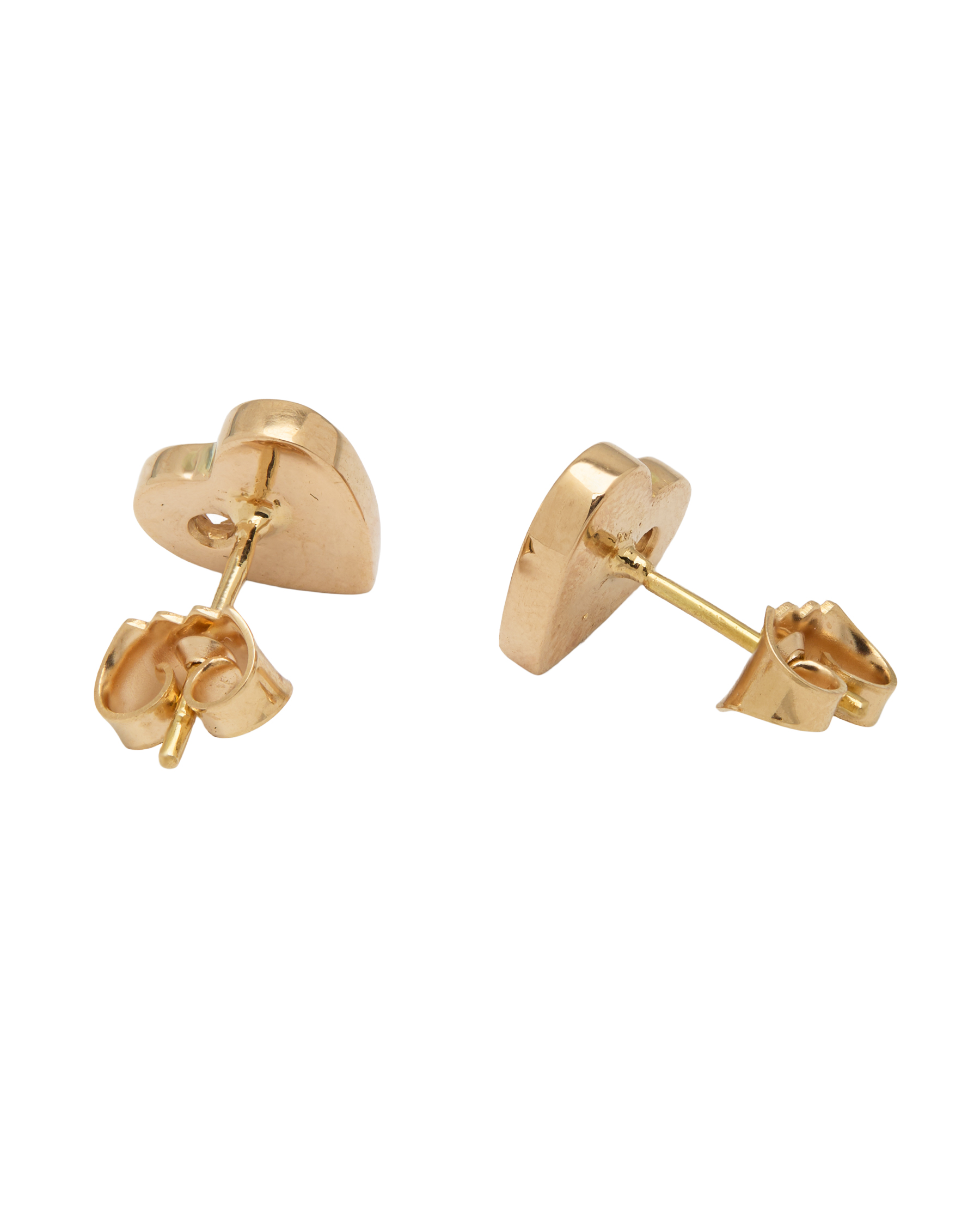 Orecchini cuori in oro rosa con diamanti-2