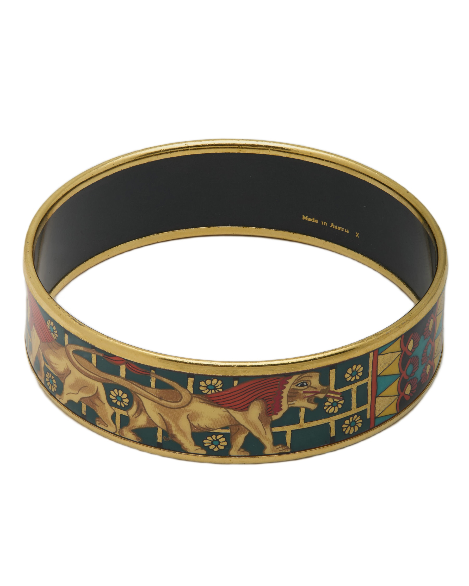 Bracciale Charm Hermes in ottone con smalto-2