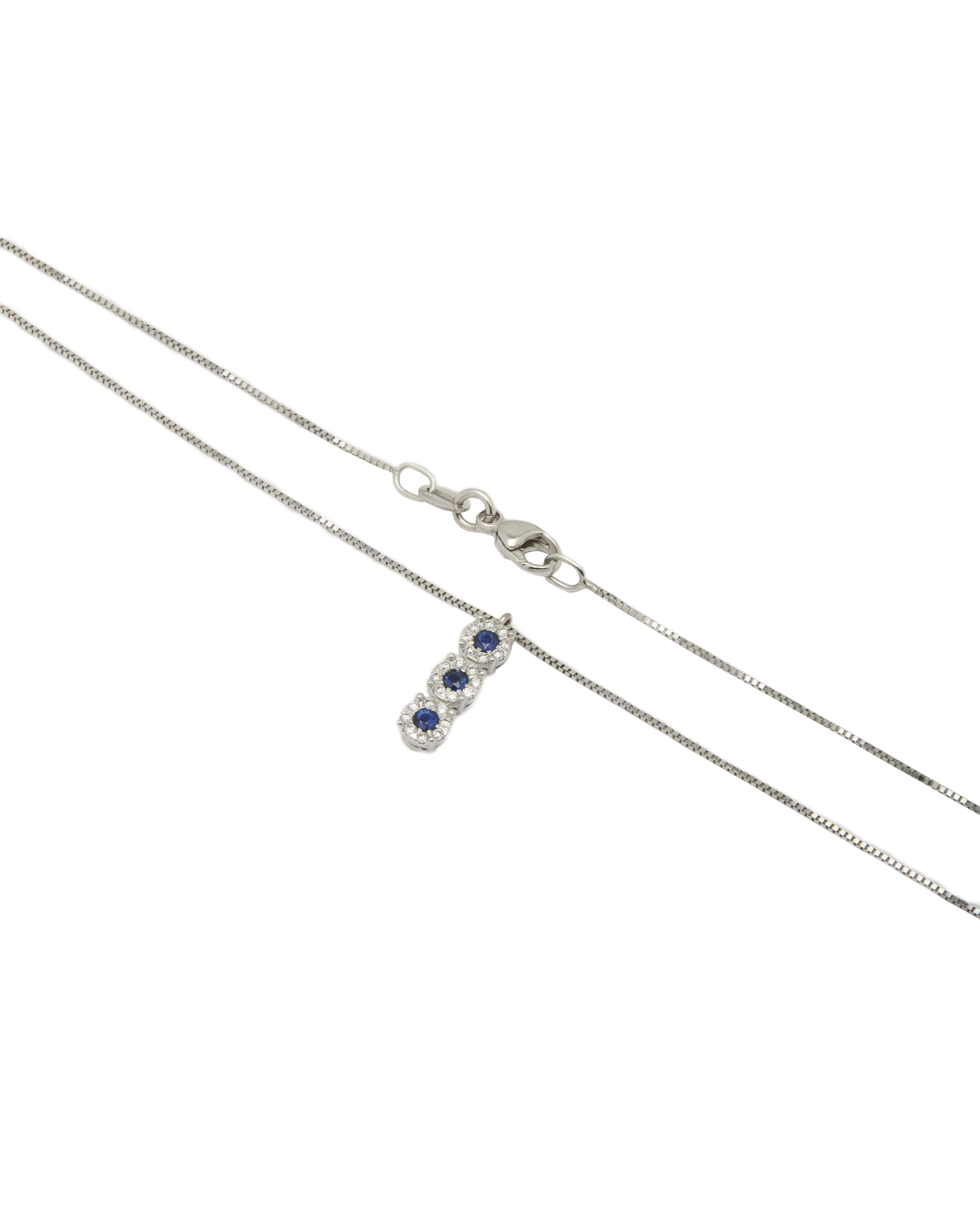 Collana puntoluce trilogy con zaffiri e diamanti-2